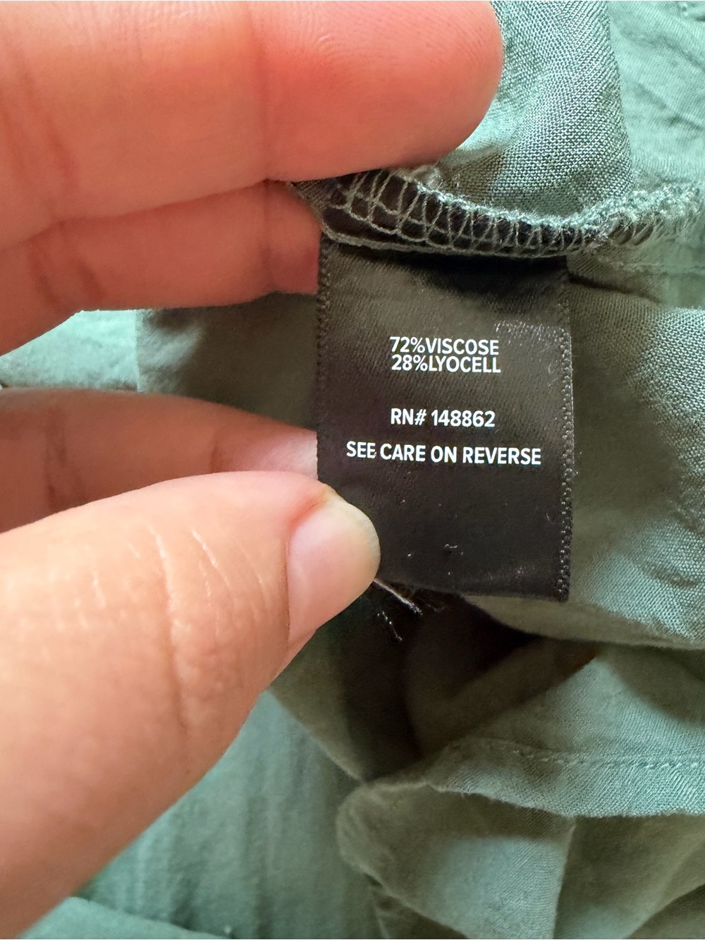 torrid ~ Green Washable Challis Side Tie Short Sleeve Top ~ Size 2 (2X/18-20) - Picture 7 of 7